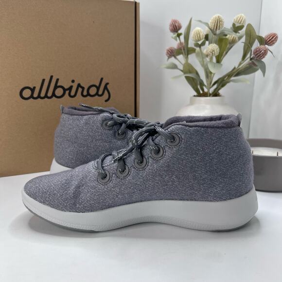 Allbirds Wool Runner-up Mizzles Water-Repellent Sneaker Medium Gray Women 10 NWB - Picture 7 of 10